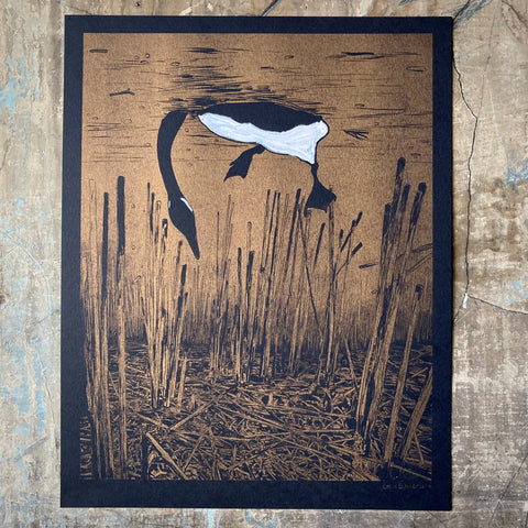 Diving Goose - Print