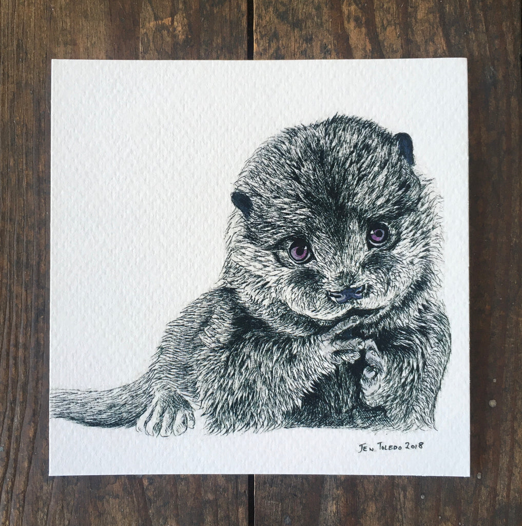 Baby Otter Pup - Print