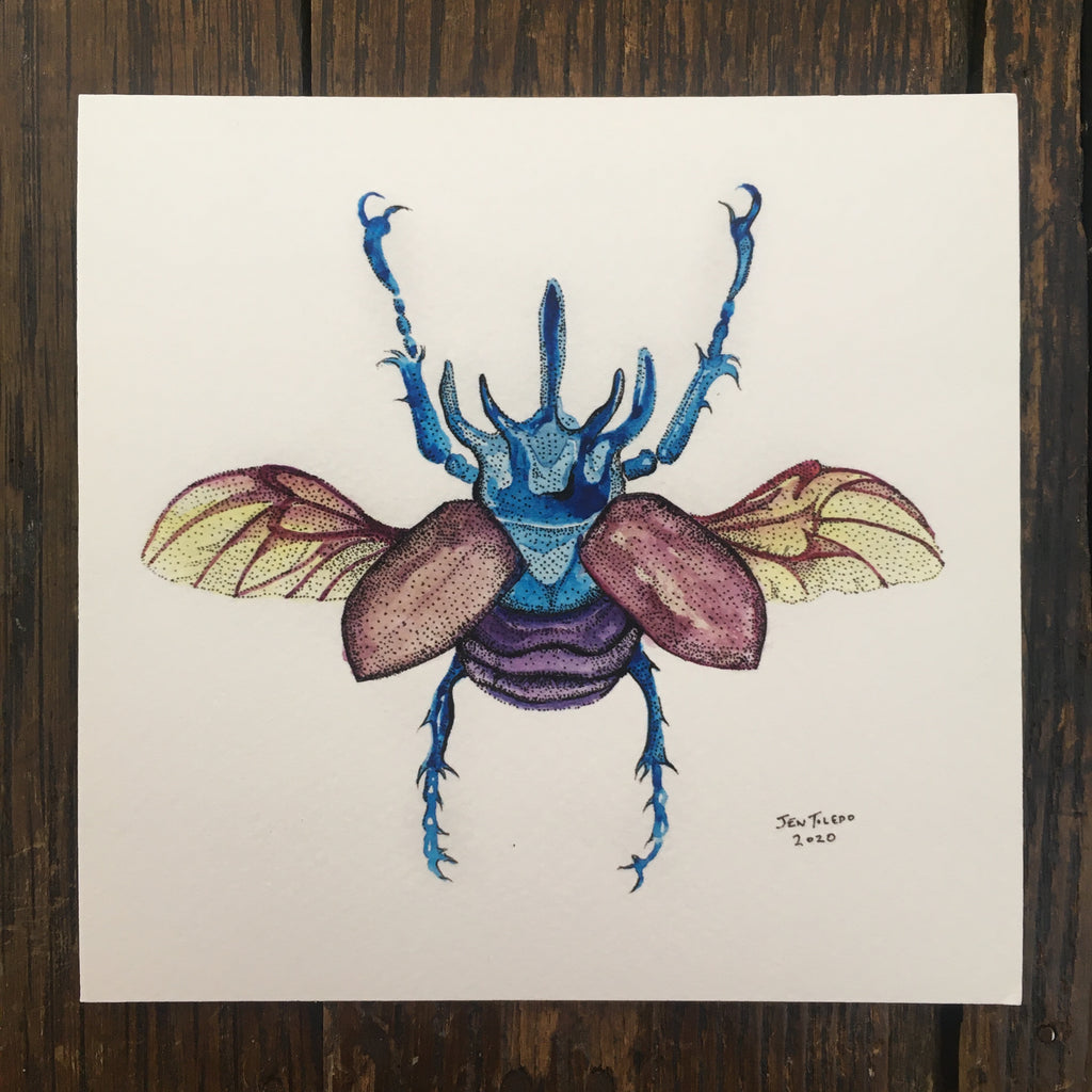 Rinoceros Beetle - Print