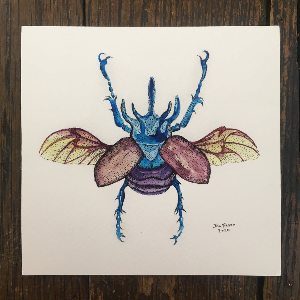 Rinoceros Beetle - Print